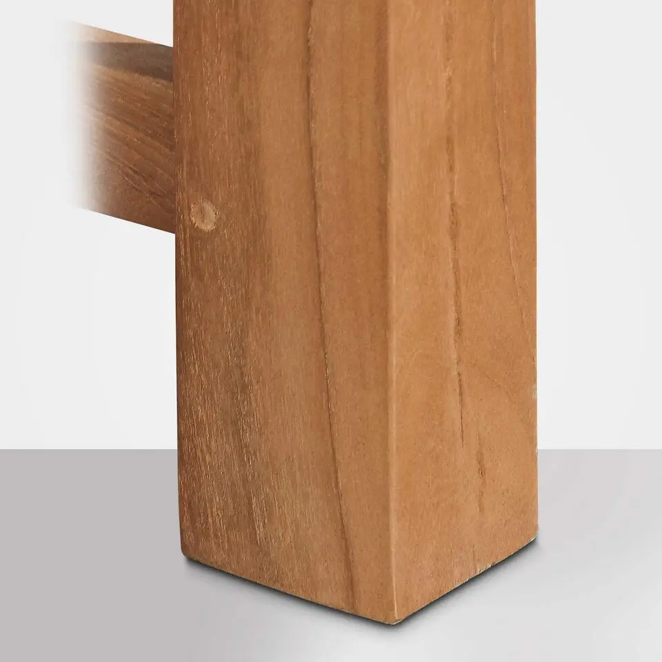 CLP Teakbank Teakbank 120 cm mit Abdeckhaube 120 cm