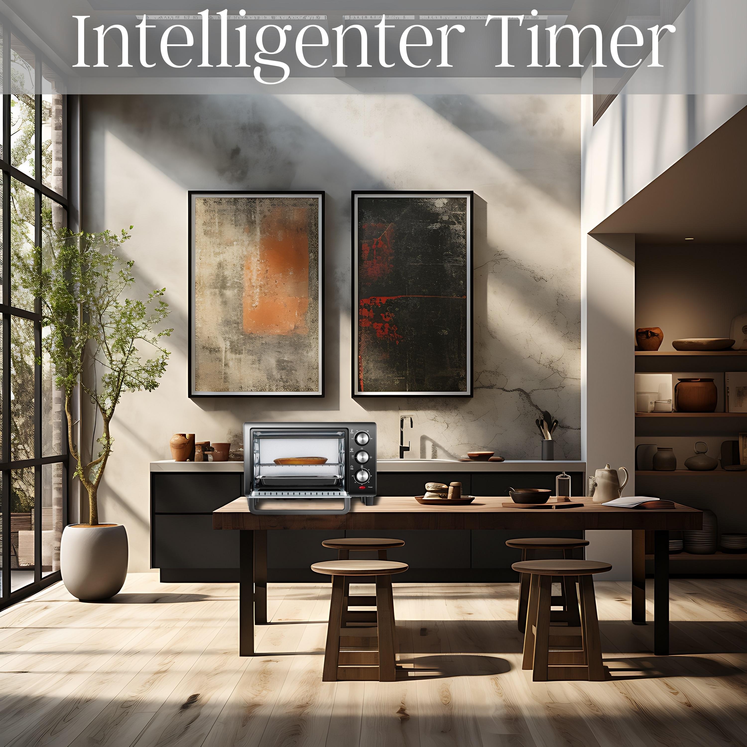 Steinborg Minibackofen 15L Krümelblech 60 min Timer 100-230°C 1200W
