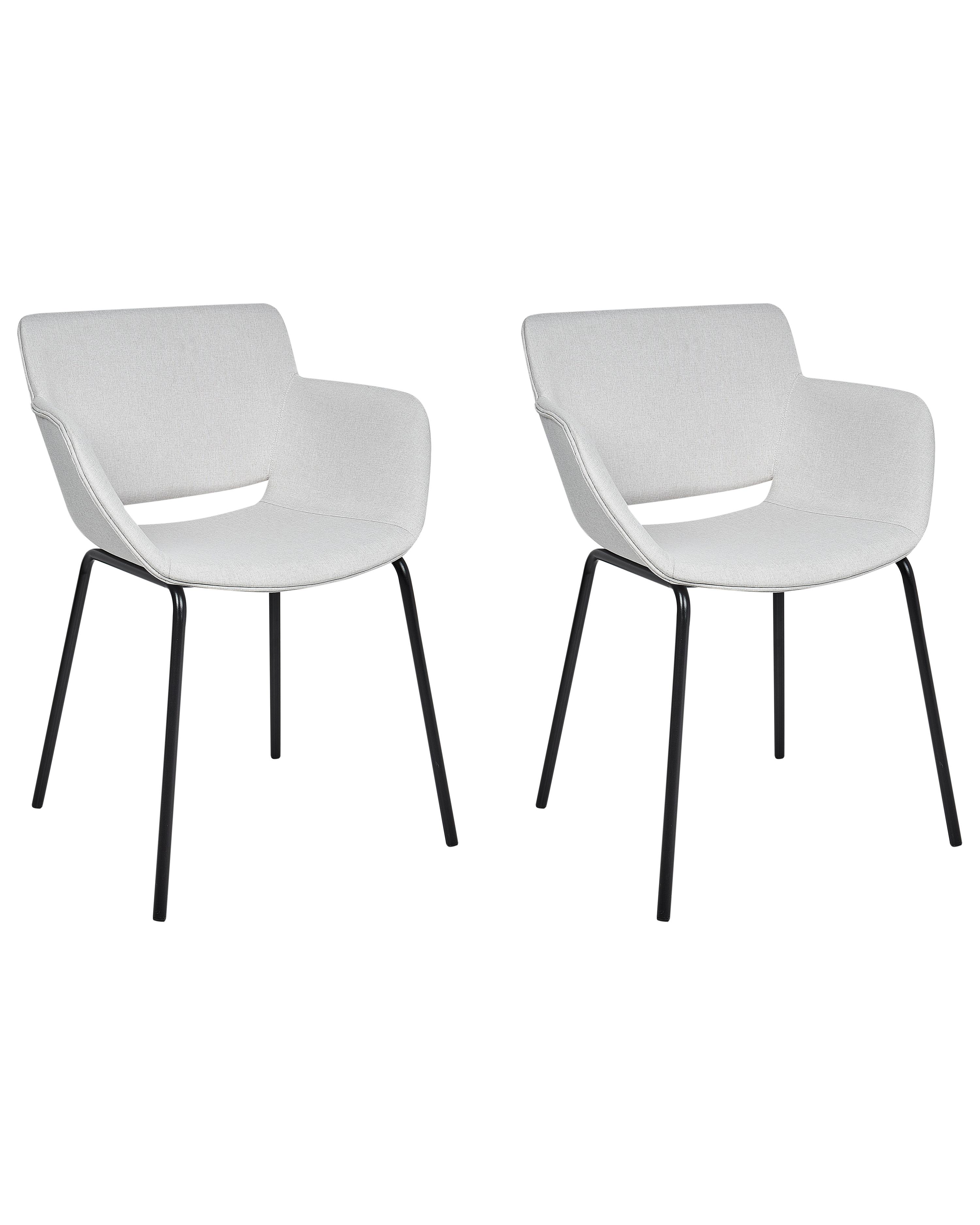 Set van 2 eetkamerstoelen AXTEL Lichtgrijs