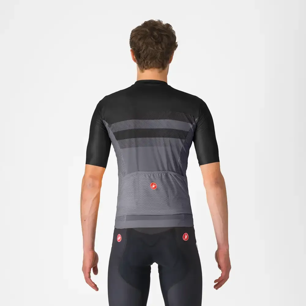 Castelli Simbolo Fietsshirt Korte Mouwen Grijs/Zwart Heren
