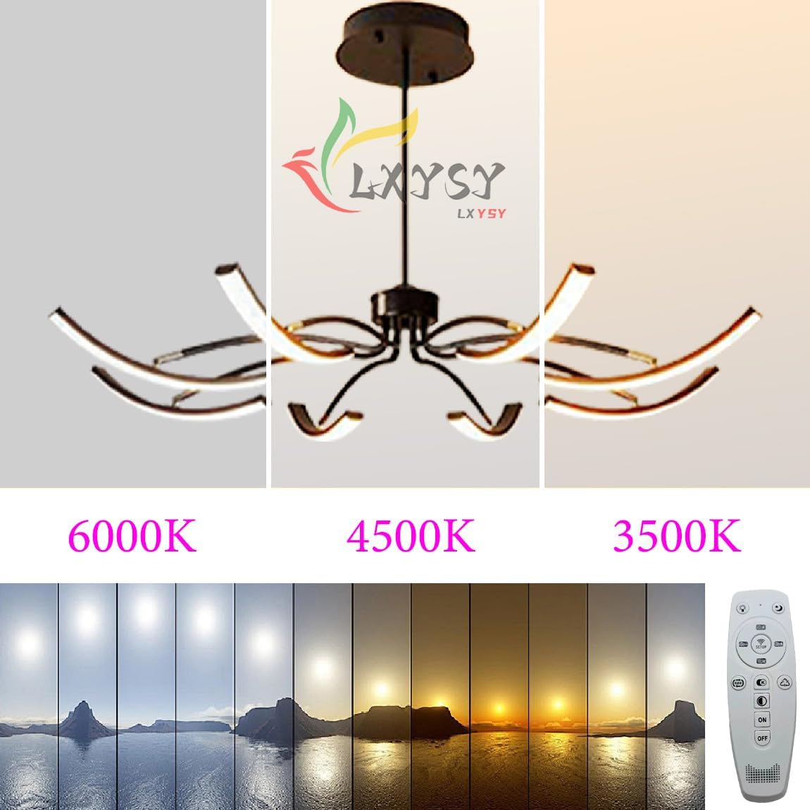 LED Kronleuchter Schwarz, Pendelleuchte Esstisch mit Fernbedienung, Dimmbare Esstisch lampen Hängend DIY Modellieren, Zur Innenbeleuchtung in Wohnräumen, Restaurants, Hotels etc