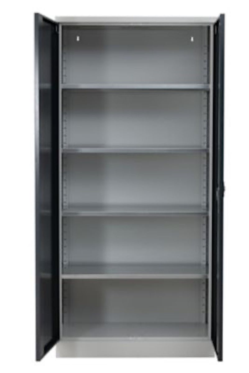 PROREGAL Stalen kast Bee 4 planken HxBxD 195 x 92 x 42 cm Gegalvaniseerd plankmateriaal Grijs & Antraciet