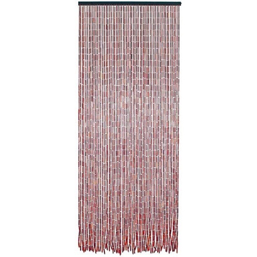 Rideau de porte en bambou et perles de bois 200 x 90 cm