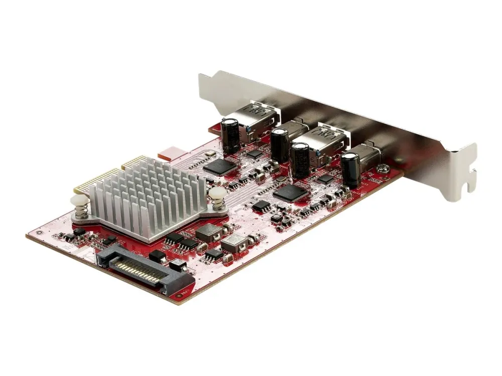 StarTech.com 4-Port USB PCIe Card, 10Gbps USB PCI Express Expansion Card w/ 2 Controllers, 2x USB-C & 2x USB-A ports (USB 3.2/3.1 Gen 2), USB/USB-C PCI-e Card, Full Profile Brackets - USB PCIe Add-On Card (PEXUSB312A2C2V) - USB-adapter - PCIe 3.0 x4