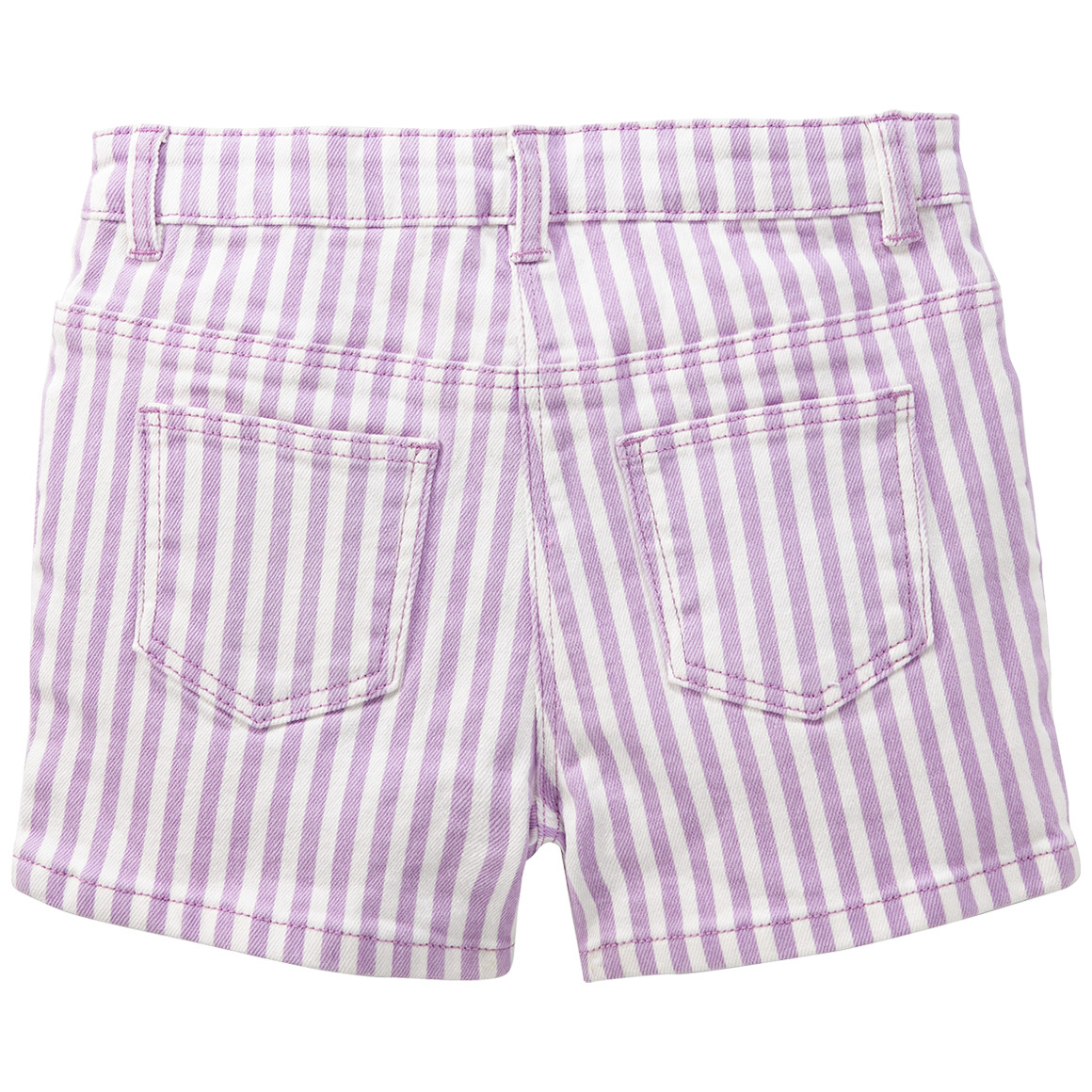 Topolino Mädchen Jeans-Shorts mit Streifen helllila / weiss