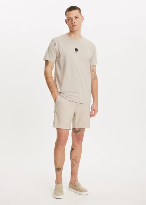 Korte broek met ruitpatroon off-white (CREME)