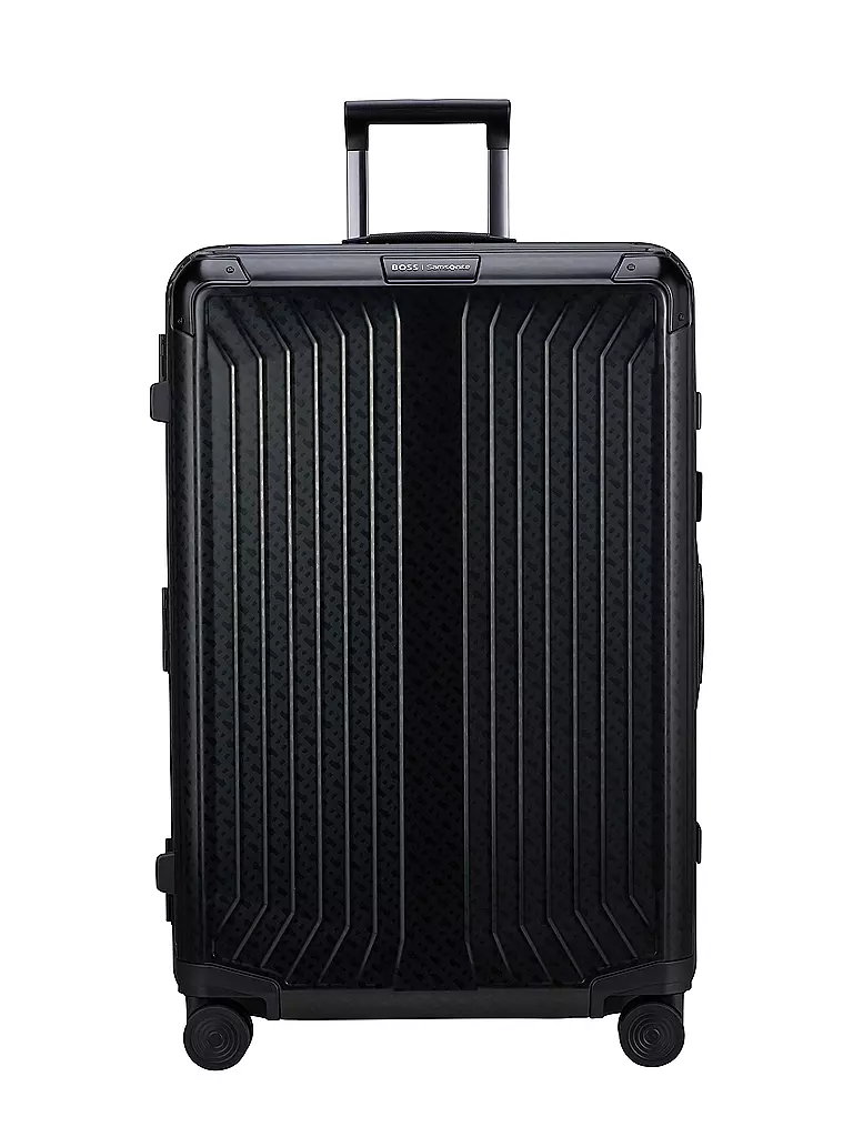 SAMSONITE Trolley BOSS SPINNER 76cm graphite monogram schwarz