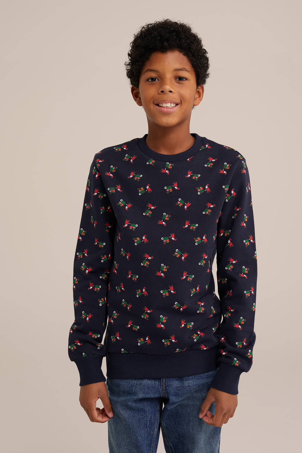 WE Fashion sweater donkerblauw