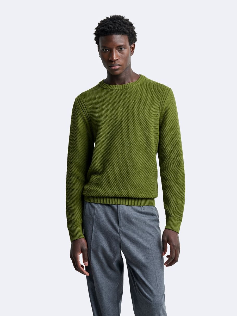 Pull col rond en coton