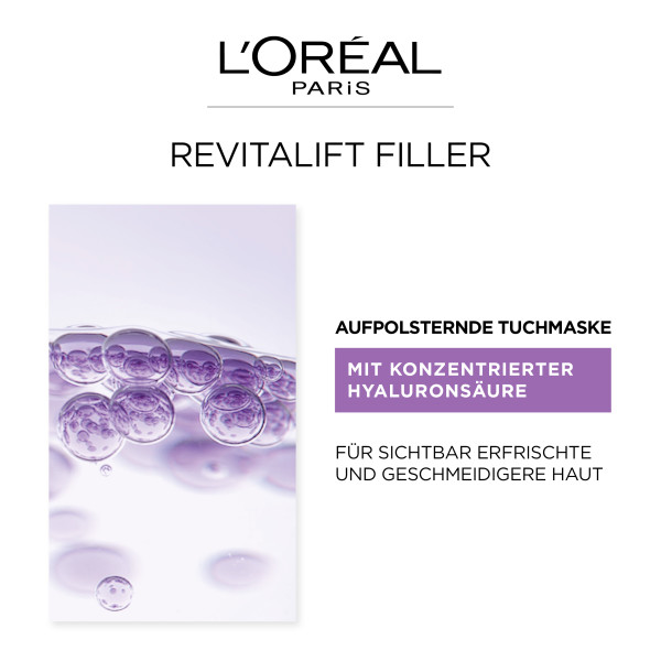 L'OREAL PARIS Revitalift Filler Tuchmaske<br>30 g, aufpolsternd