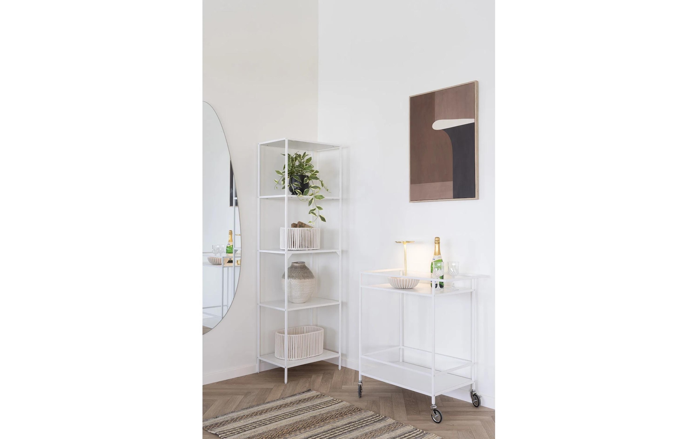 House Nordic Servierwagen »Vita 79 x 68 cm Weiss« 2 Stk. tlg.