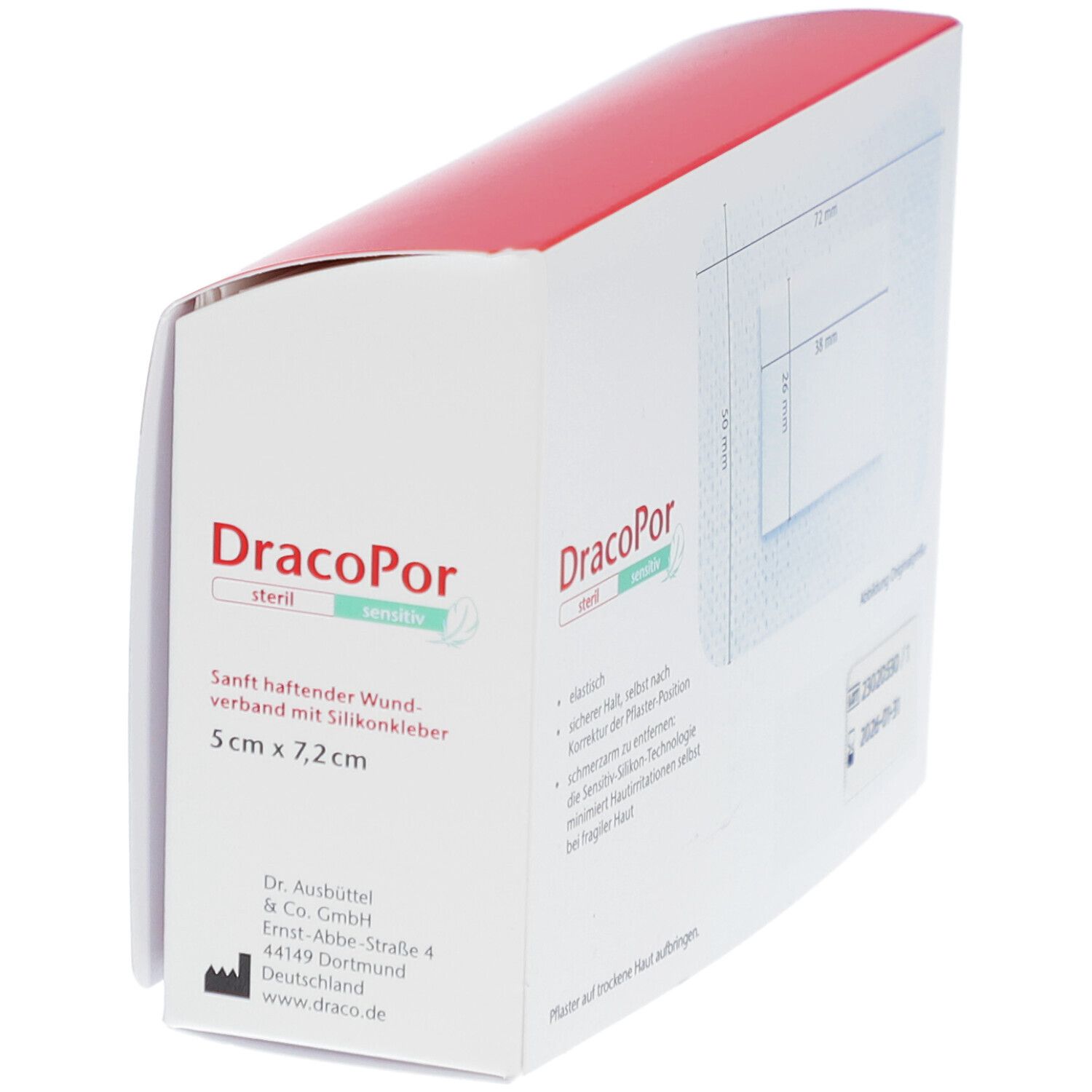 DracoPor sensitiv Wundverband 5 x 7,2 cm