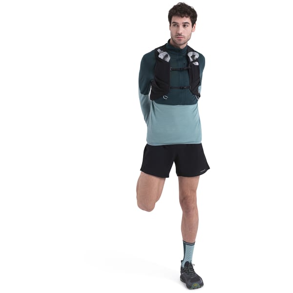 T-shirt thermique ICEBREAKER M MERINO 200 REALFLEECE DESCENDER LS HALF ZIP FATHOM GRN/CLOUD RAY/CB