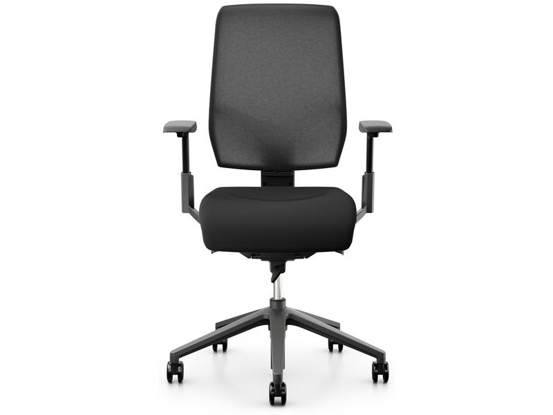 Giroflex Bürostuhl 68 mit Netzrücken und Armlehnen, Schwarz Klassischer Arbeitsstuhl ideal für aktives Sitzen