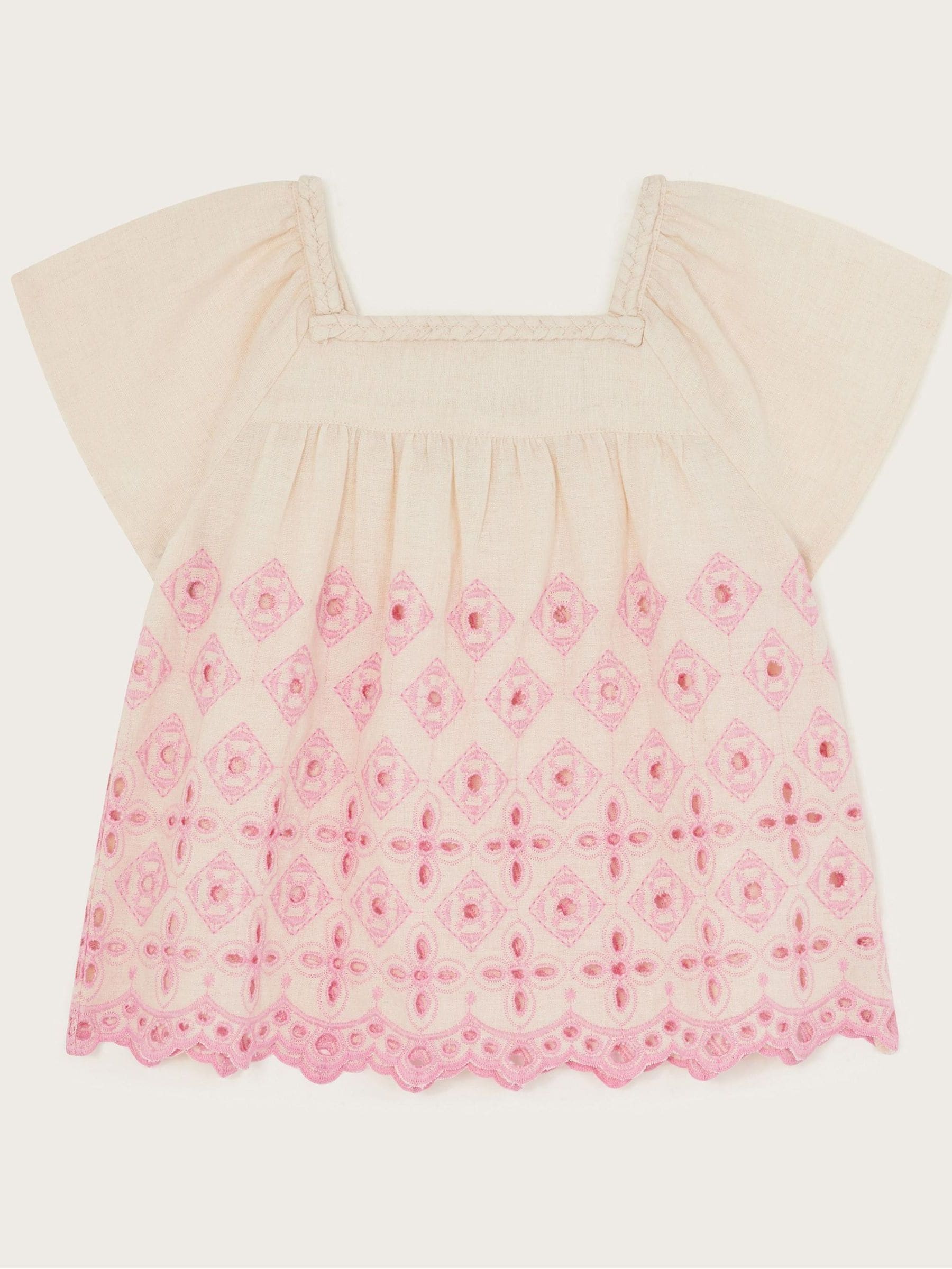 Monsoon Broderie Square Neck Top