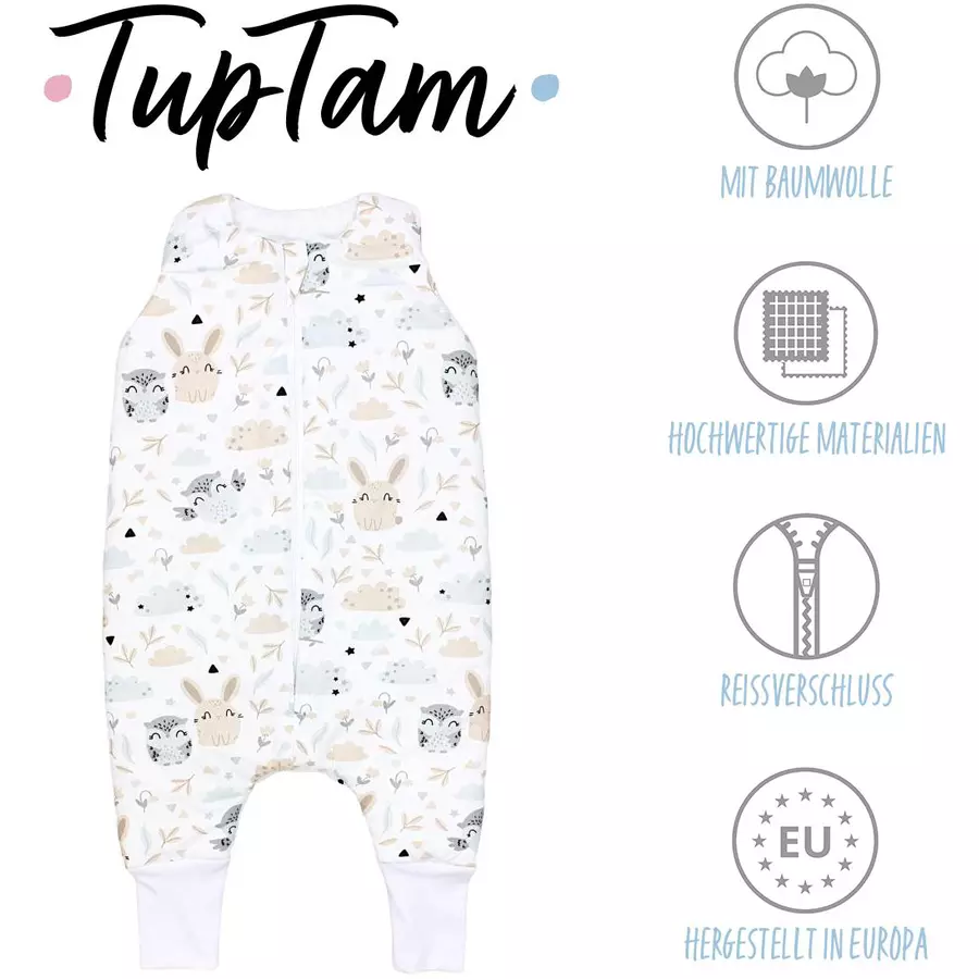 TupTam Baby Winter Schlafsack mit Beinen beigeweiß