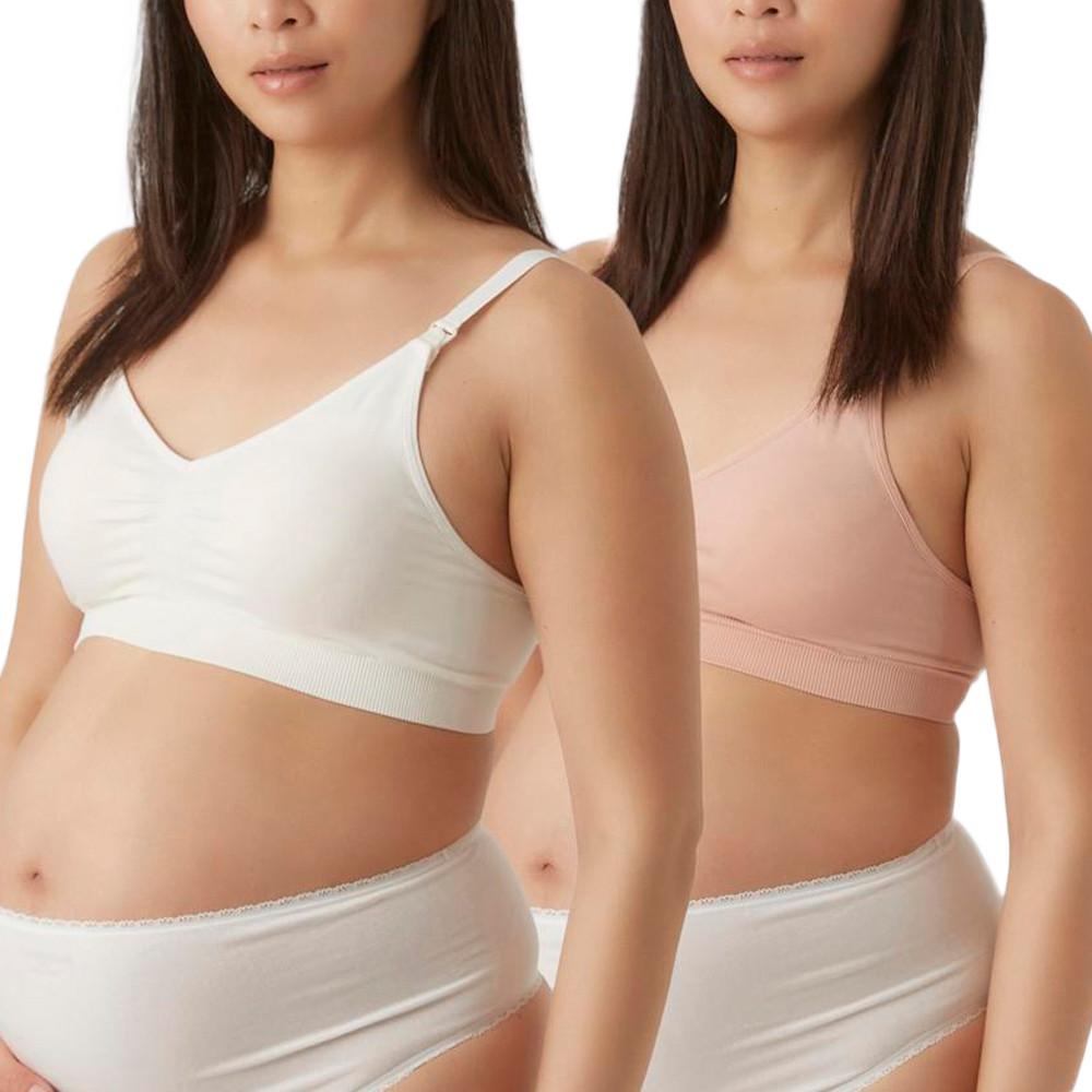 Mamalicious 2x Soutien gorge Allaitement Blanc/Rose Femme Mamalicious Lilja