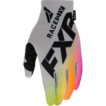 Gants cross FXR PRO-FIT LITE GREY/SHERBBERT ENFANT - Gris / Multicolore