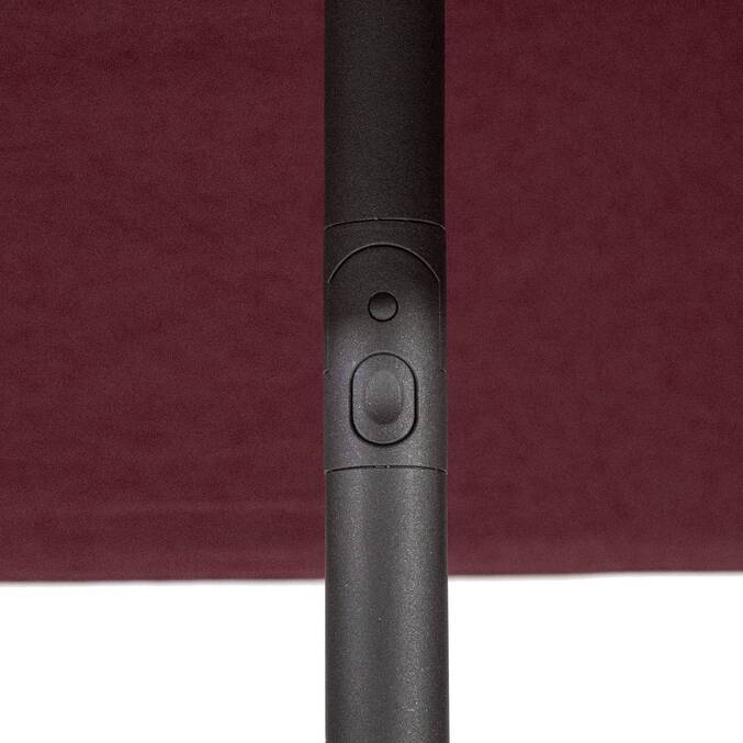 Parasol droit carré inclinable SOYA Bordeaux