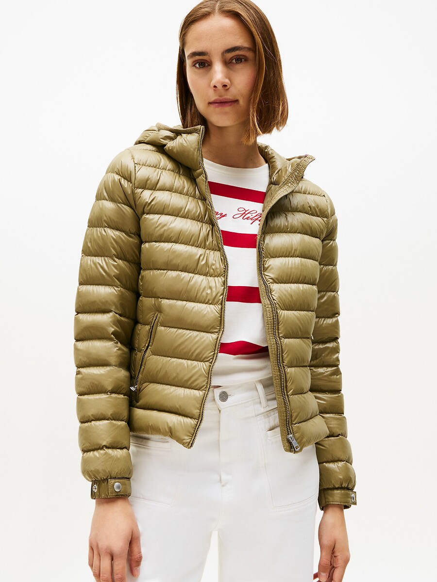 TOMMY HILFIGER<br>Jaqueta acolchoada com mangas compridas e capuz