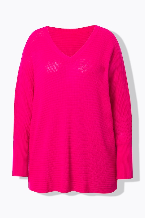 Pullover, Poncho-Look, V-Ausschnitt