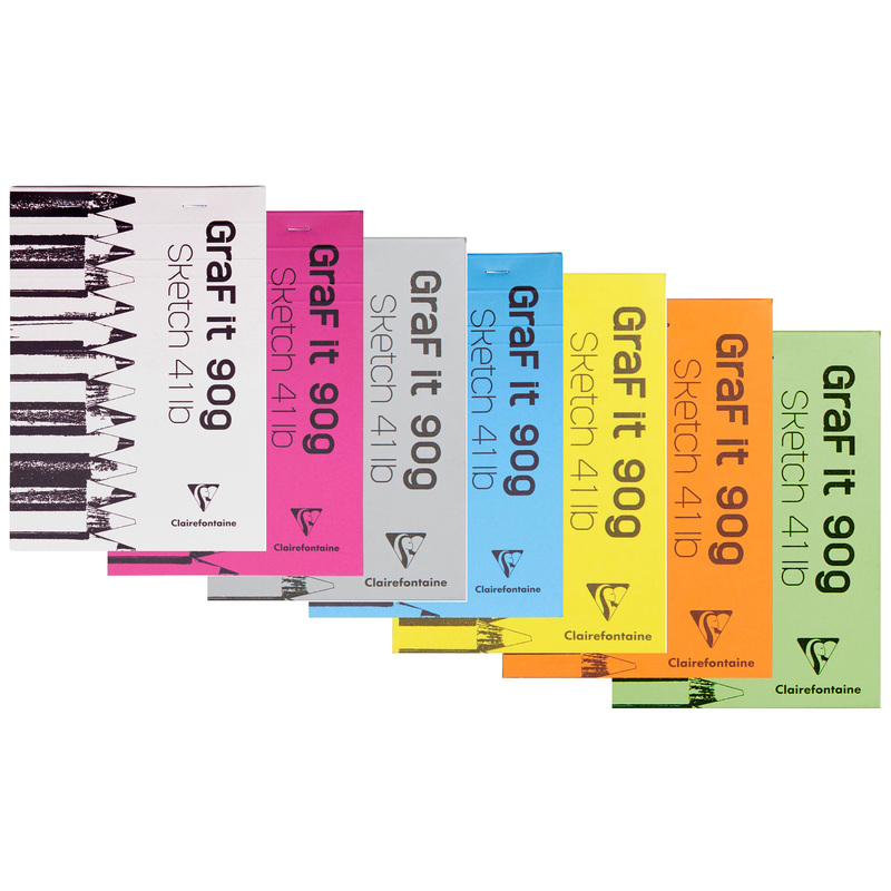 Clairefontaine Graf it Skizzenblock 96621C, A5, blanco, assortiert