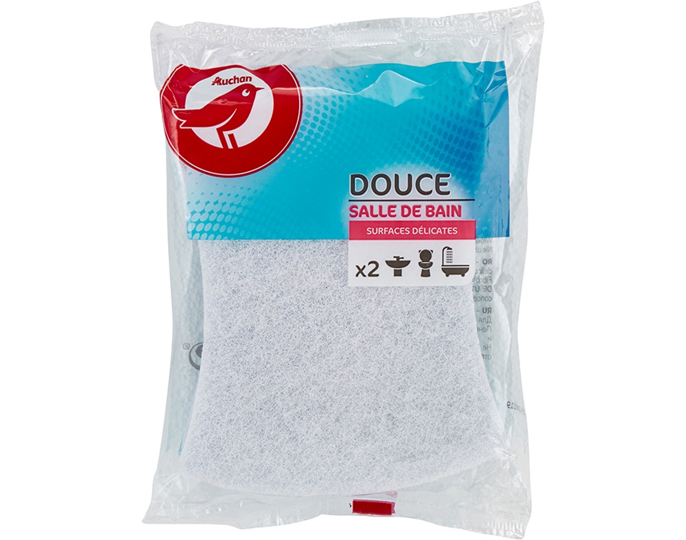 ESPONJA AUCHAN PARA WC SUPERFÍCIES DELICADAS 2UN