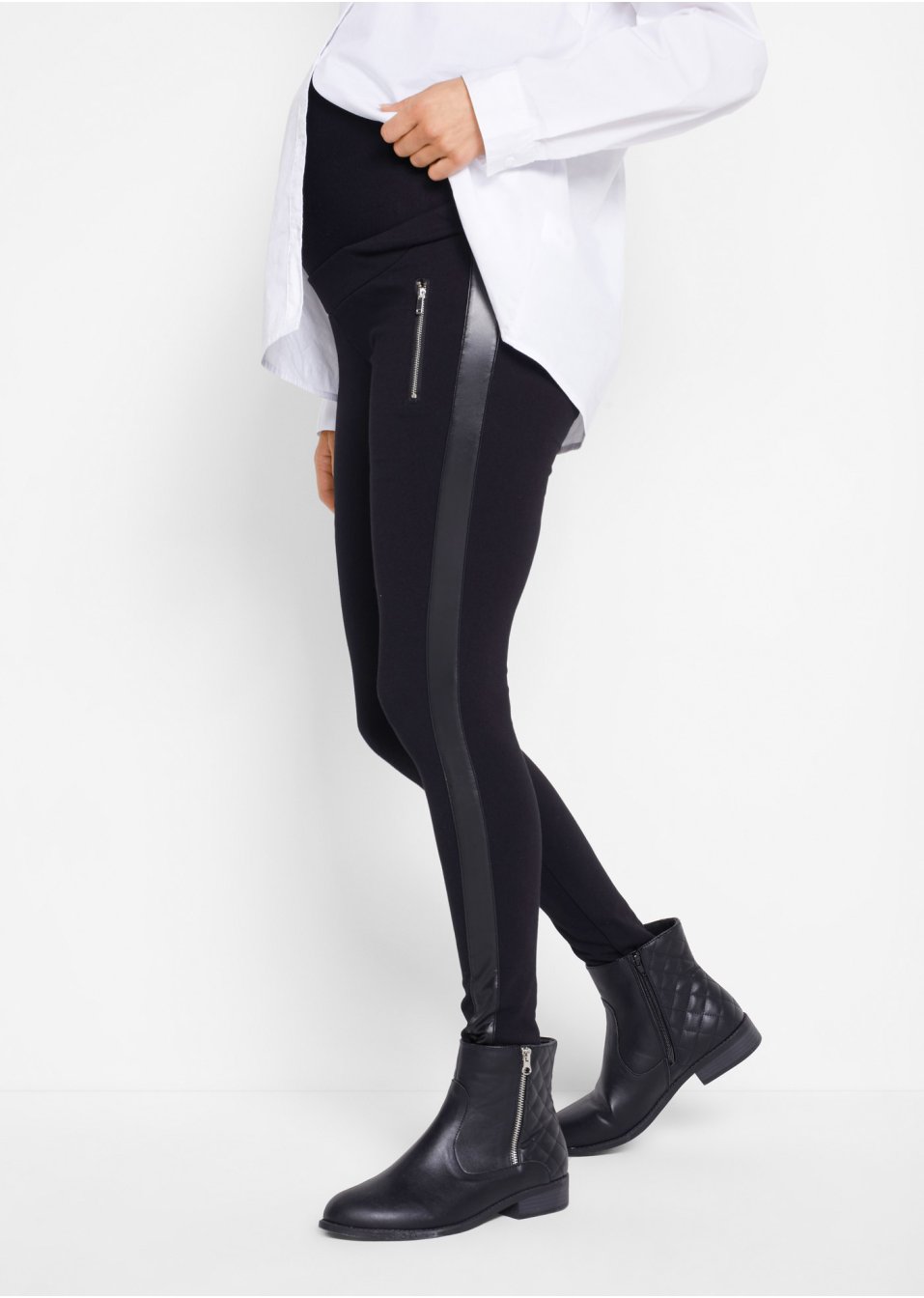 Legging de grossesse en Punto di Roma avec empiècement