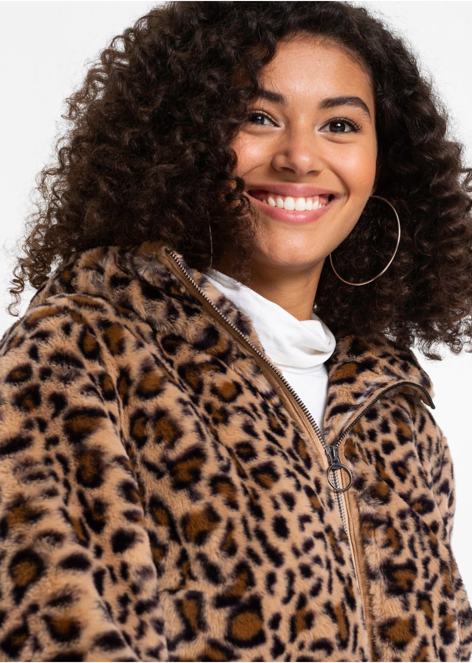 Veste en maille peluche