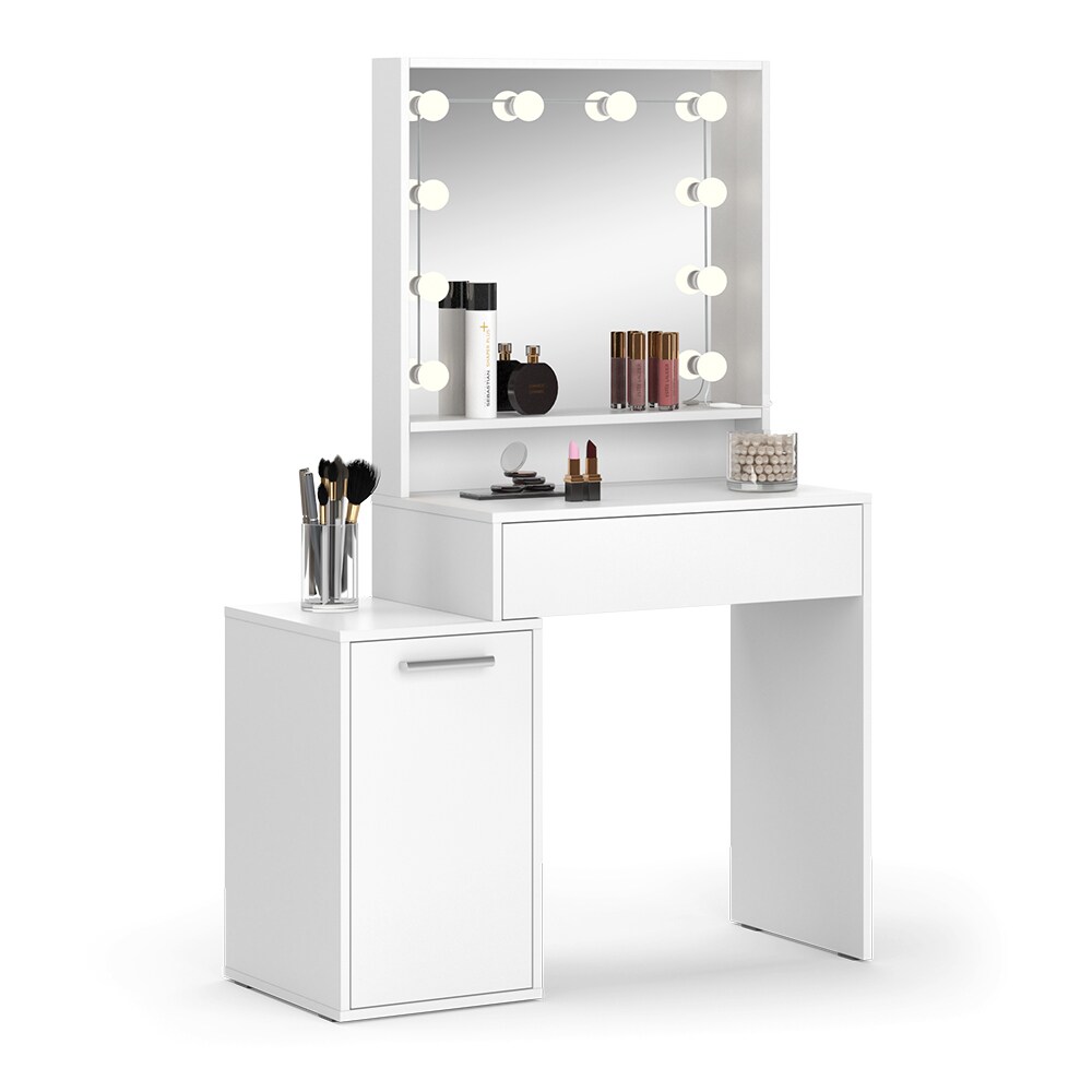 Vicco Schminktisch Altea 95 x 145 cm Weiß Frisiertisch Spiegel LED-Lampen modern