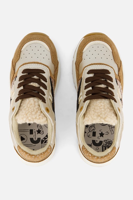 Muyters Teddy Sneakers beige Imitatieleer
