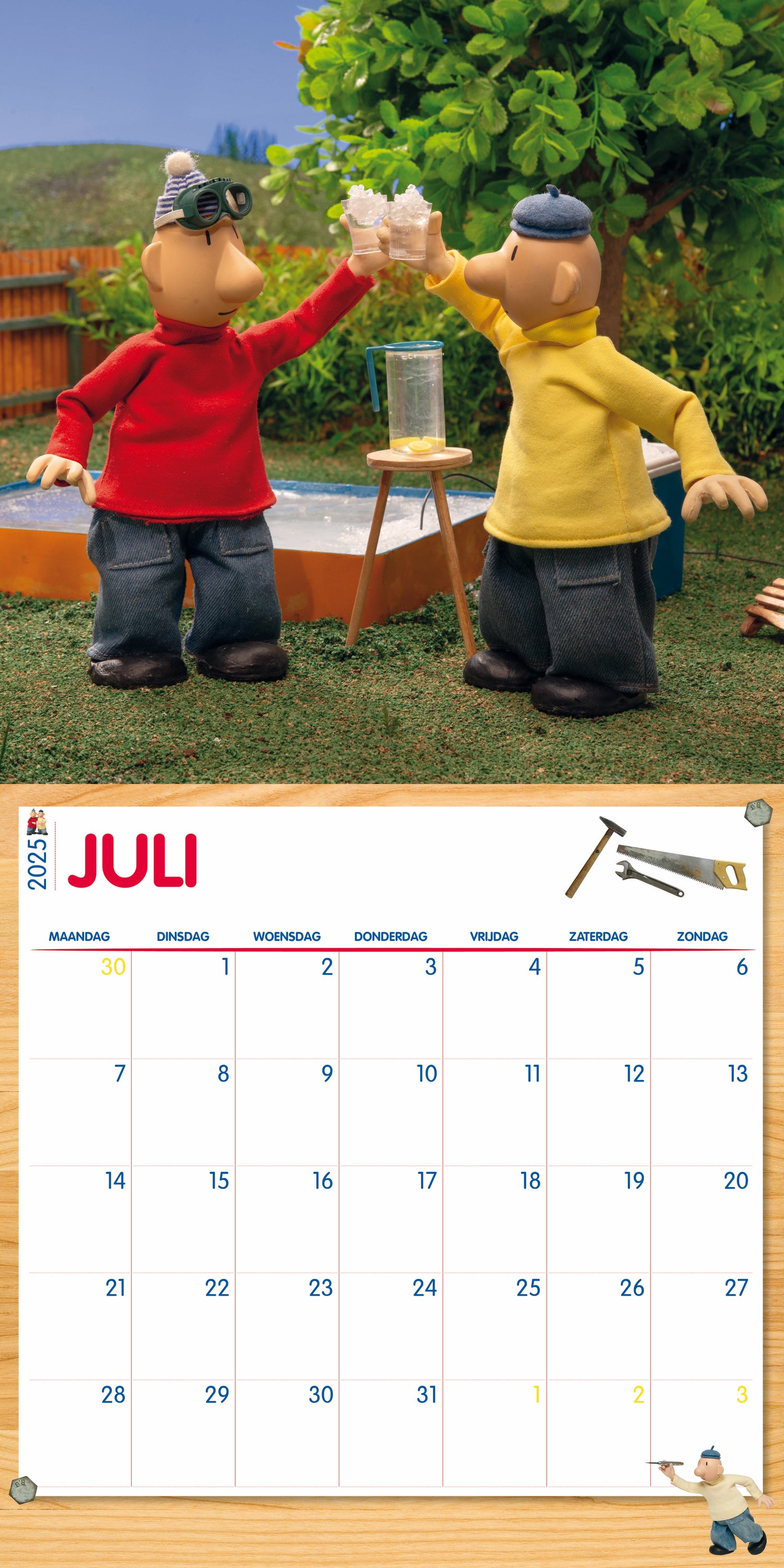 Plenty Gifts kalender buurman en buurman 30 x 30 x 0,5 cm