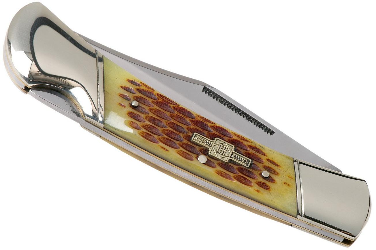 Rough Ryder Folding Hunter Amber Bone RR066 lockback zakmes