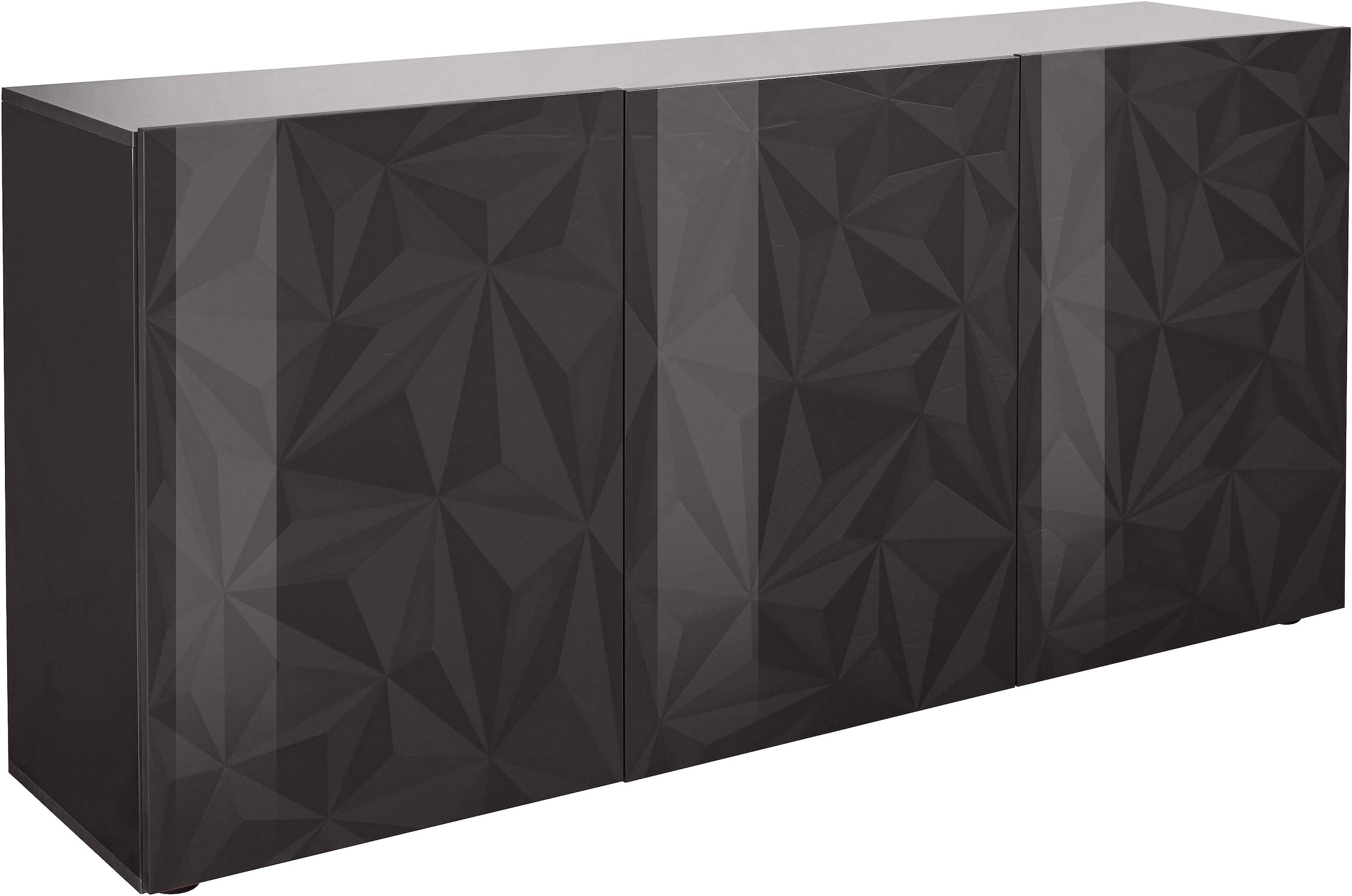 INOSIGN Sideboard »Prisma Breite 181, Kommode 3 Türen, Anrichte« Front mit elegantem Siebdruck, grifflos, viel Stauraum