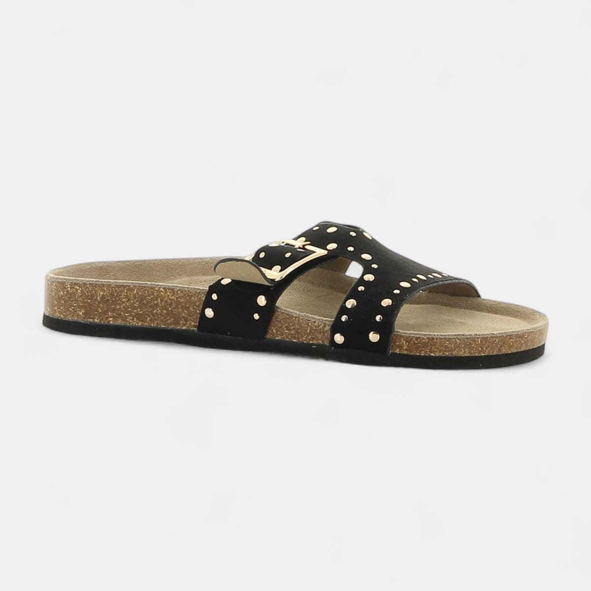 Mules semelle liège Femme noir
