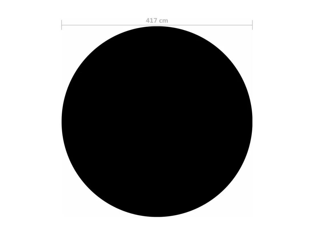 Couverture de piscine Noir 417 cm PE