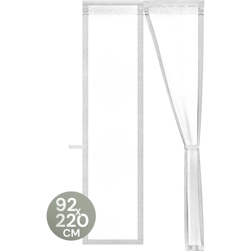 O'DADDY Deurgordijn Deluxe FIBER 92x220 - Magnetisch Vliegengordijn Wit