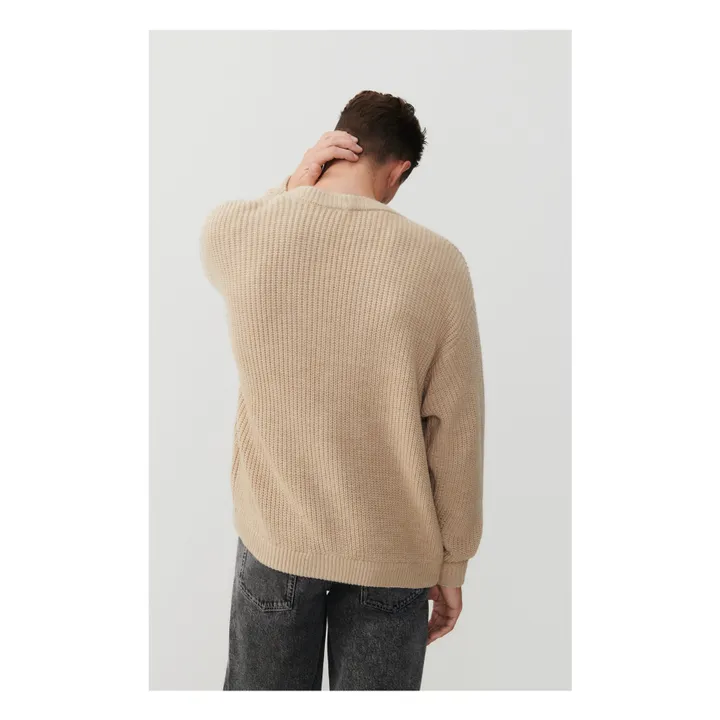 American Vintage Cardigan Crashway Laine et Alpaga | Beige