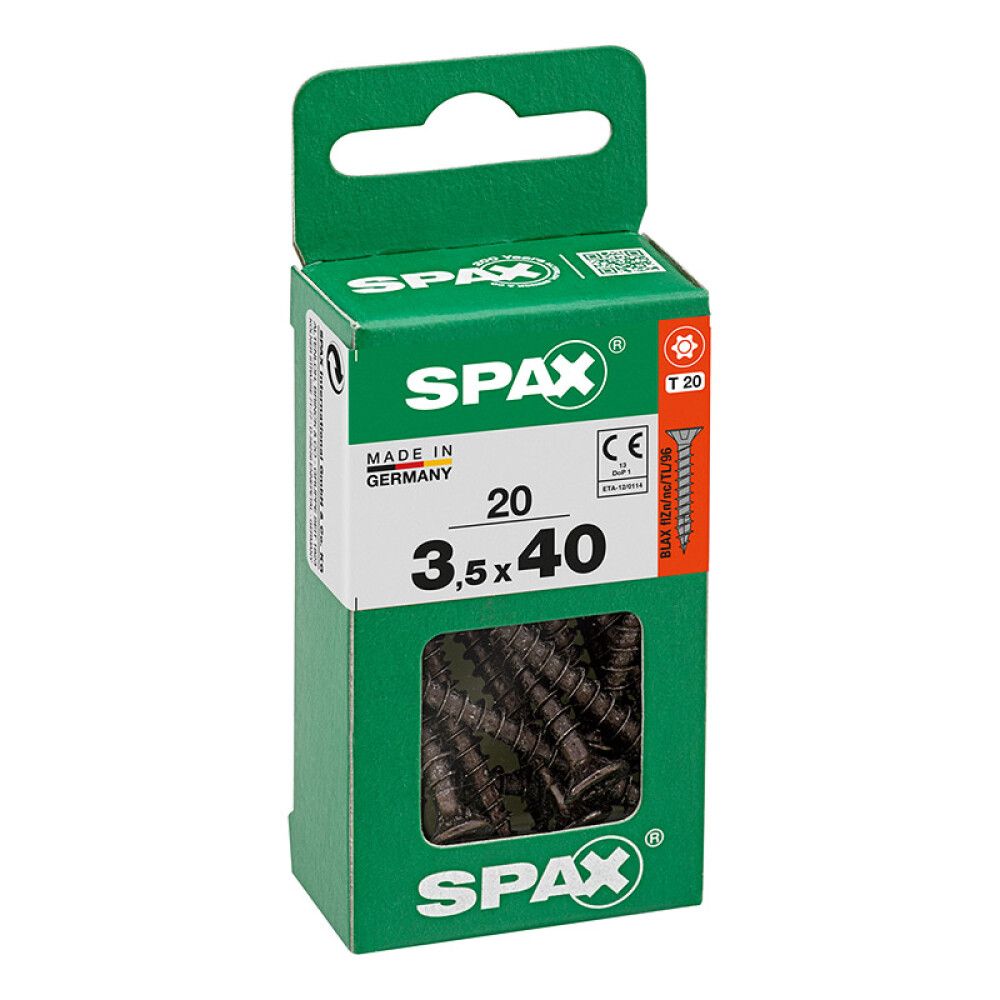 UNIVERSALSKRUE SPAX T-STAR PLUS BLAX 3,5X40MM 20STK