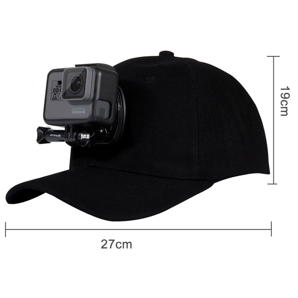 GoPro Sport Kappe Kamerahalterung verstellbar mit Klettverschluss - Schwarz