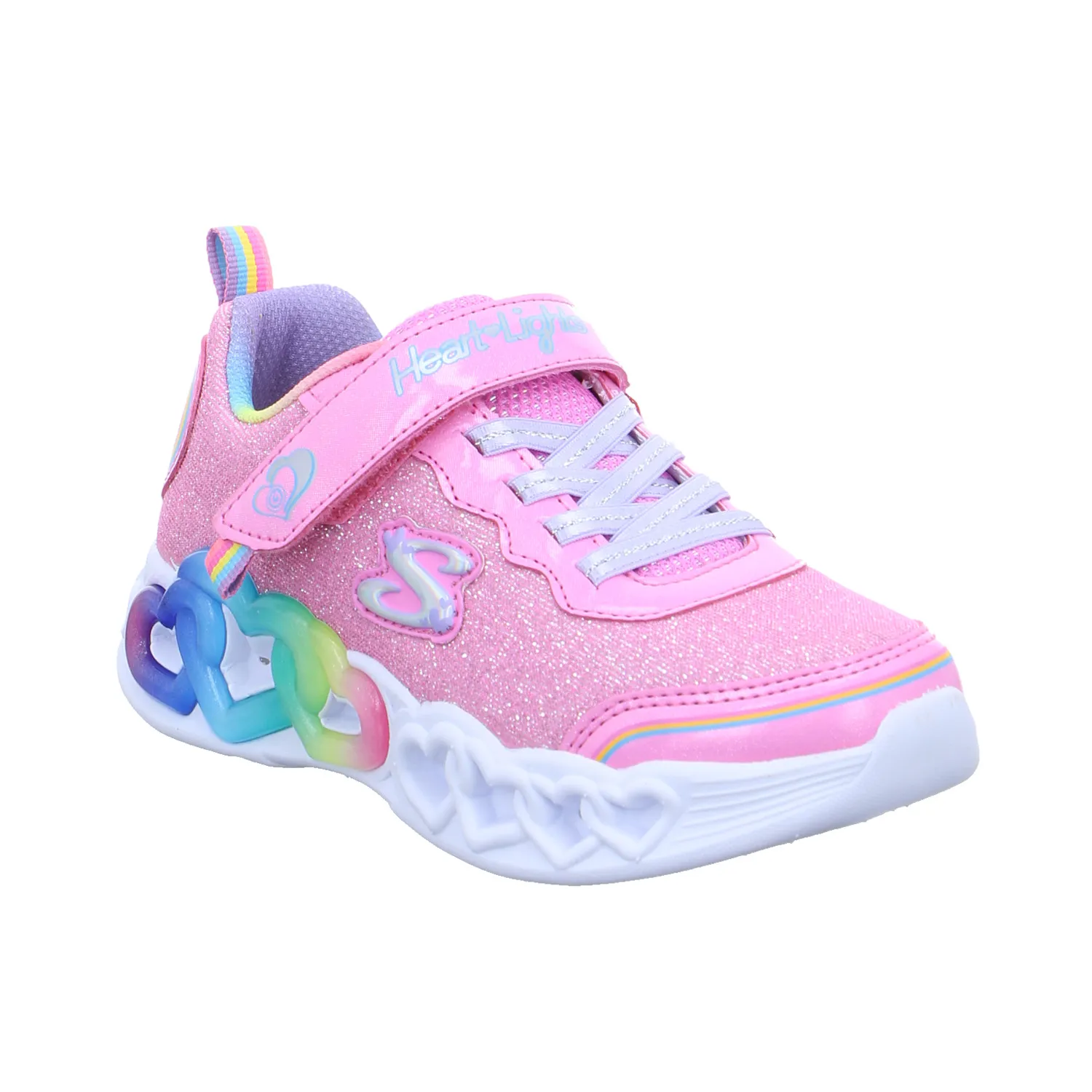 SKECHERS Kleinkinder-Halbschuh Klett Rosa Textil  Sneaker