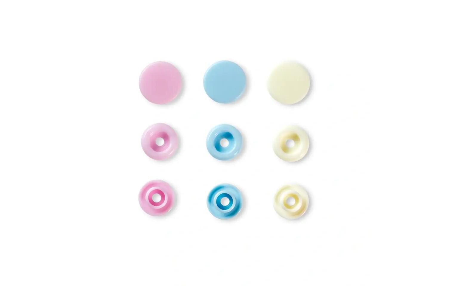 Druckknöpfe Color Snaps Mehrfarbig, 12.4 mm, 30 StückNähfreie Druckknöpfe