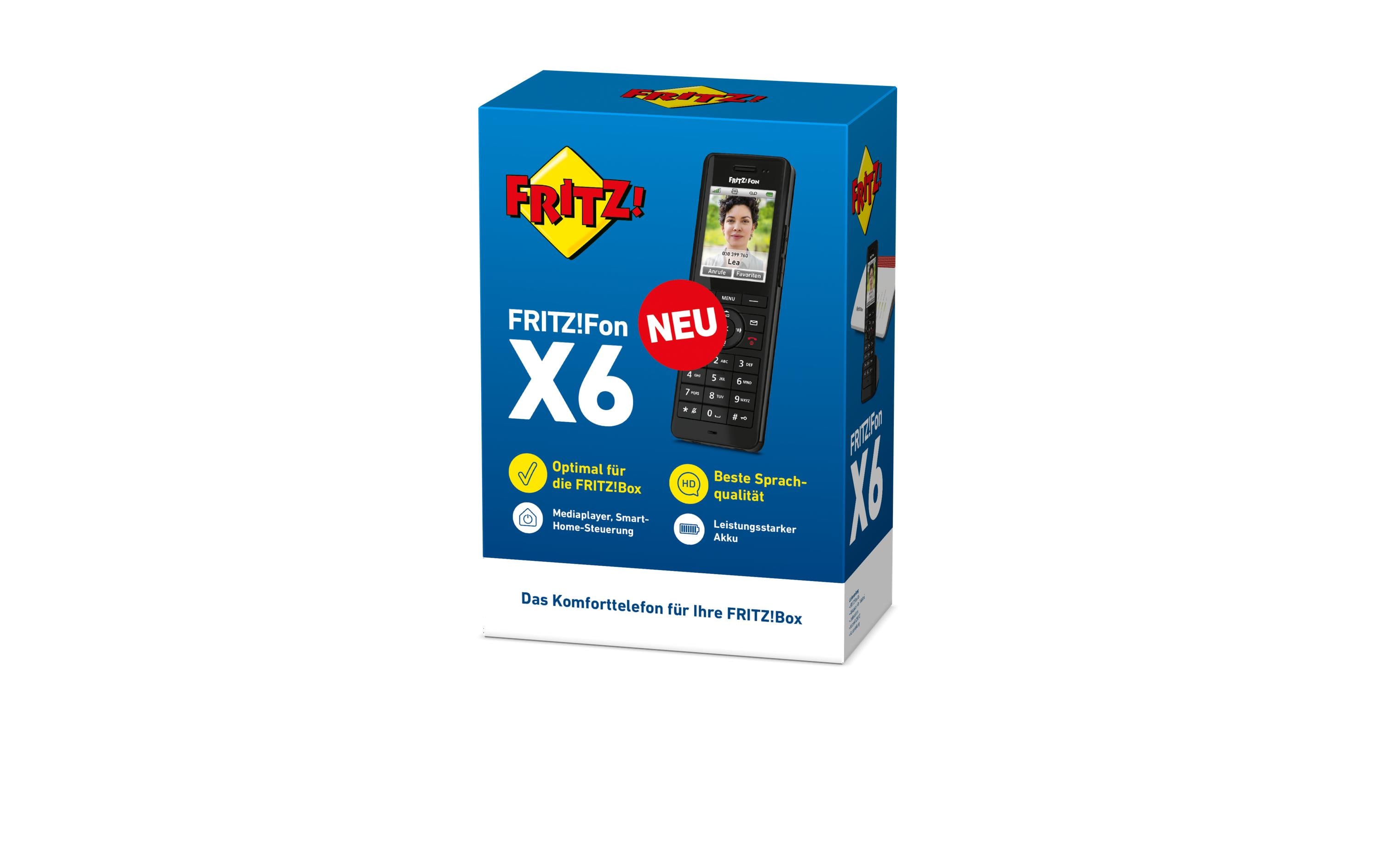 Mobilteil FRITZ!Fon X6 SchwarzDas Multitalent für Telefonie und Smart Home