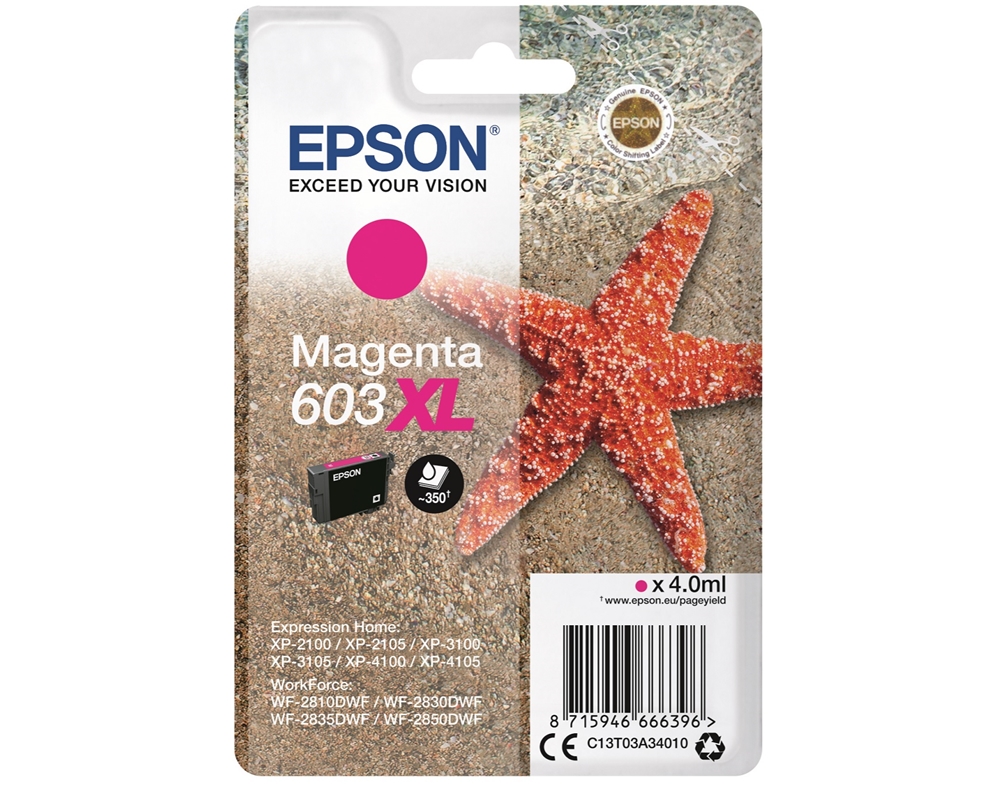 TINTEIRO ORIGINAL EPSON MAGENTA 603XL EPSC13T03A34020