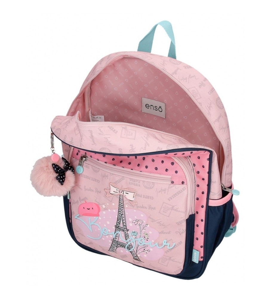 Enso Mochila Escolar Bonjour 38cm rosa