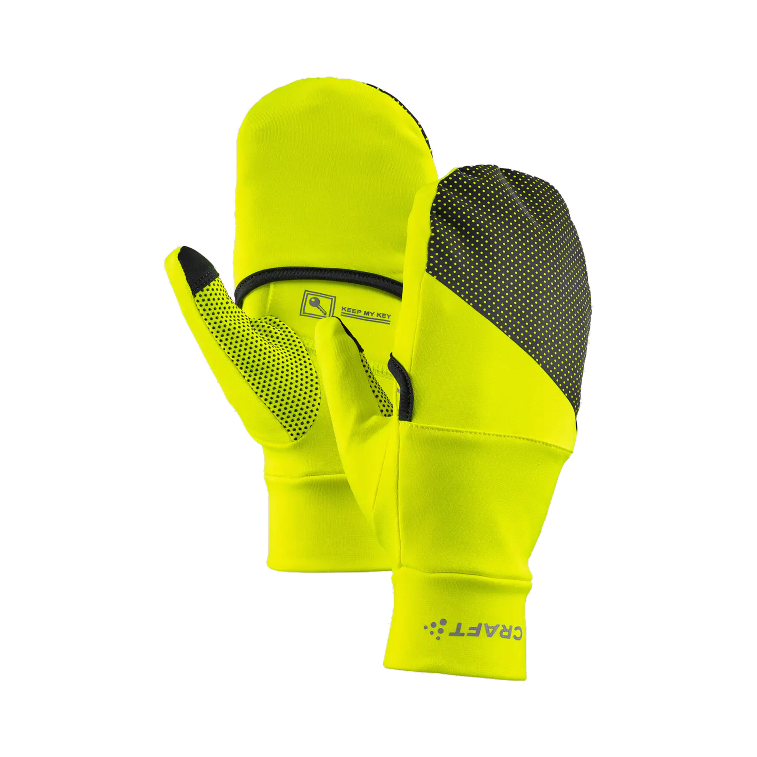 Craft ADV Lumen Fleece Hybrid Gants De Running - Vert Fluo