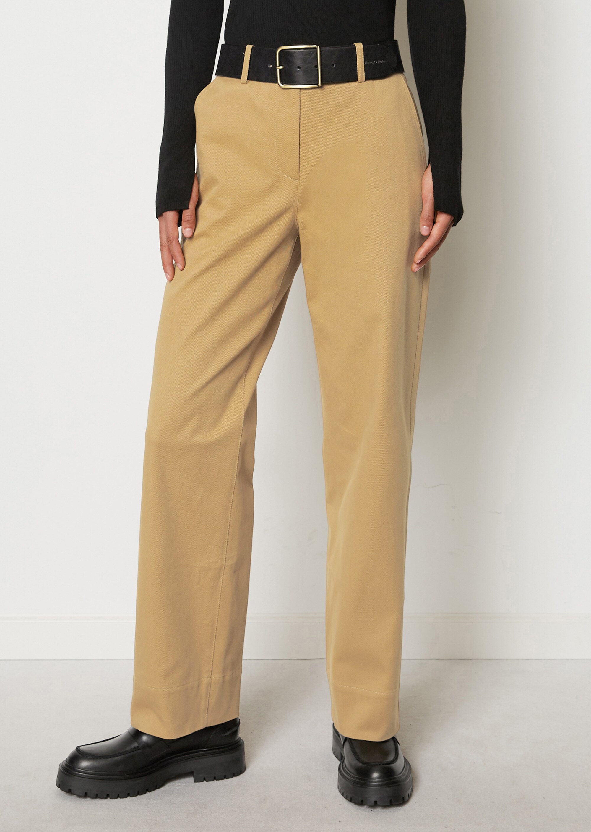 Wide Leg Pantsaus hochwertiger Twill-Qualität
