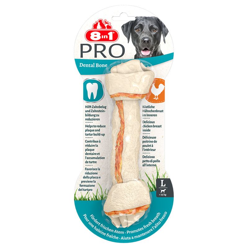 Os fourrés bucco-dentaires 8in1 Pro Dental, poulet L