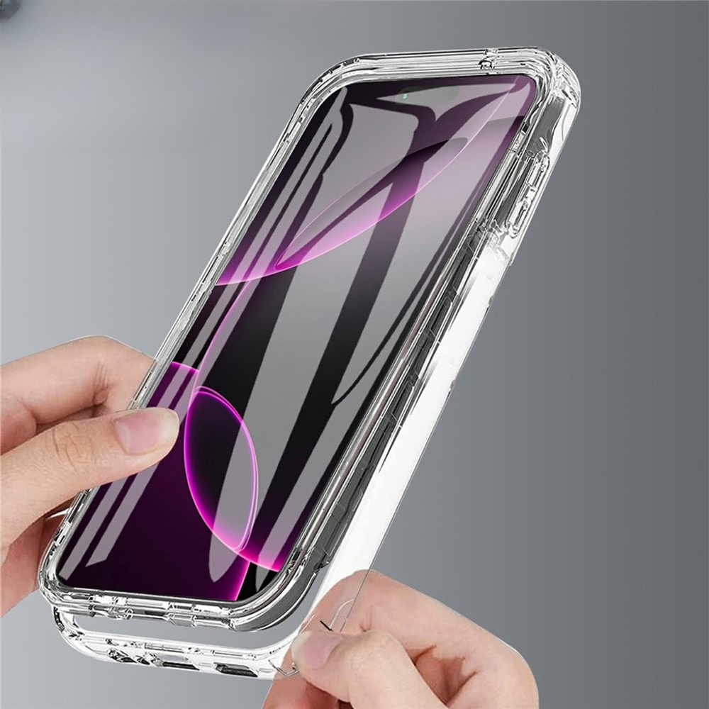 2in1 iPhone 17 Pro Full Protection Schutz Hülle   Acryl Displayschutz (Front/Back) - Transparent