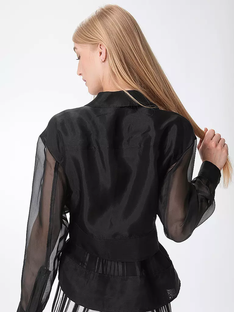 PHILLIP LIM Seidenblouson ORGANZA schwarz